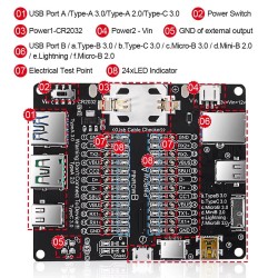 USB Cable Short-Circuit Tester &mdash; Type-C / USB-A Board